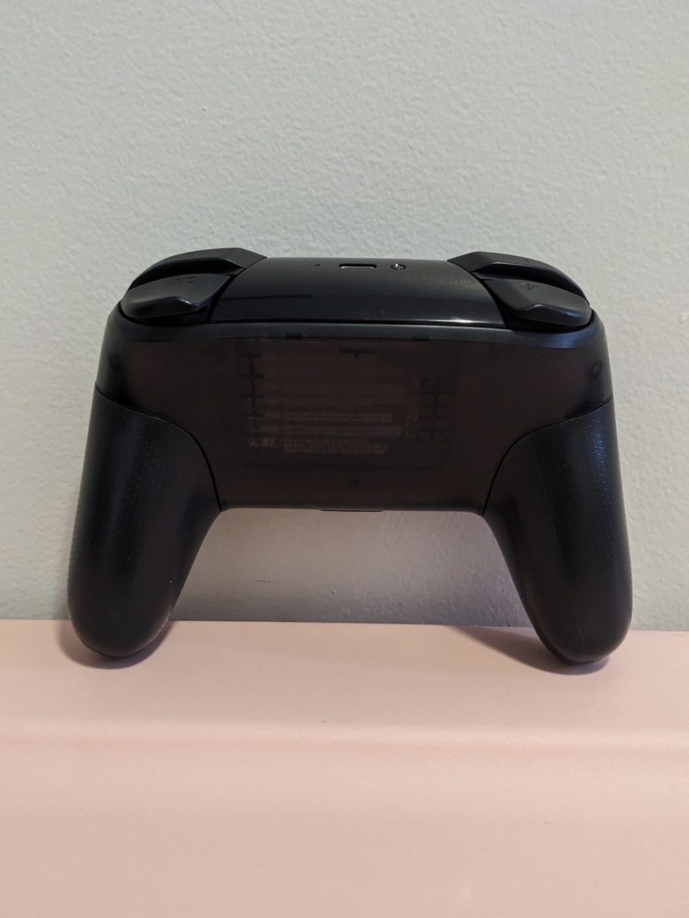 Nintendo Black Switch Pro Controller with Subtle Pattern - Picture 2 of 2